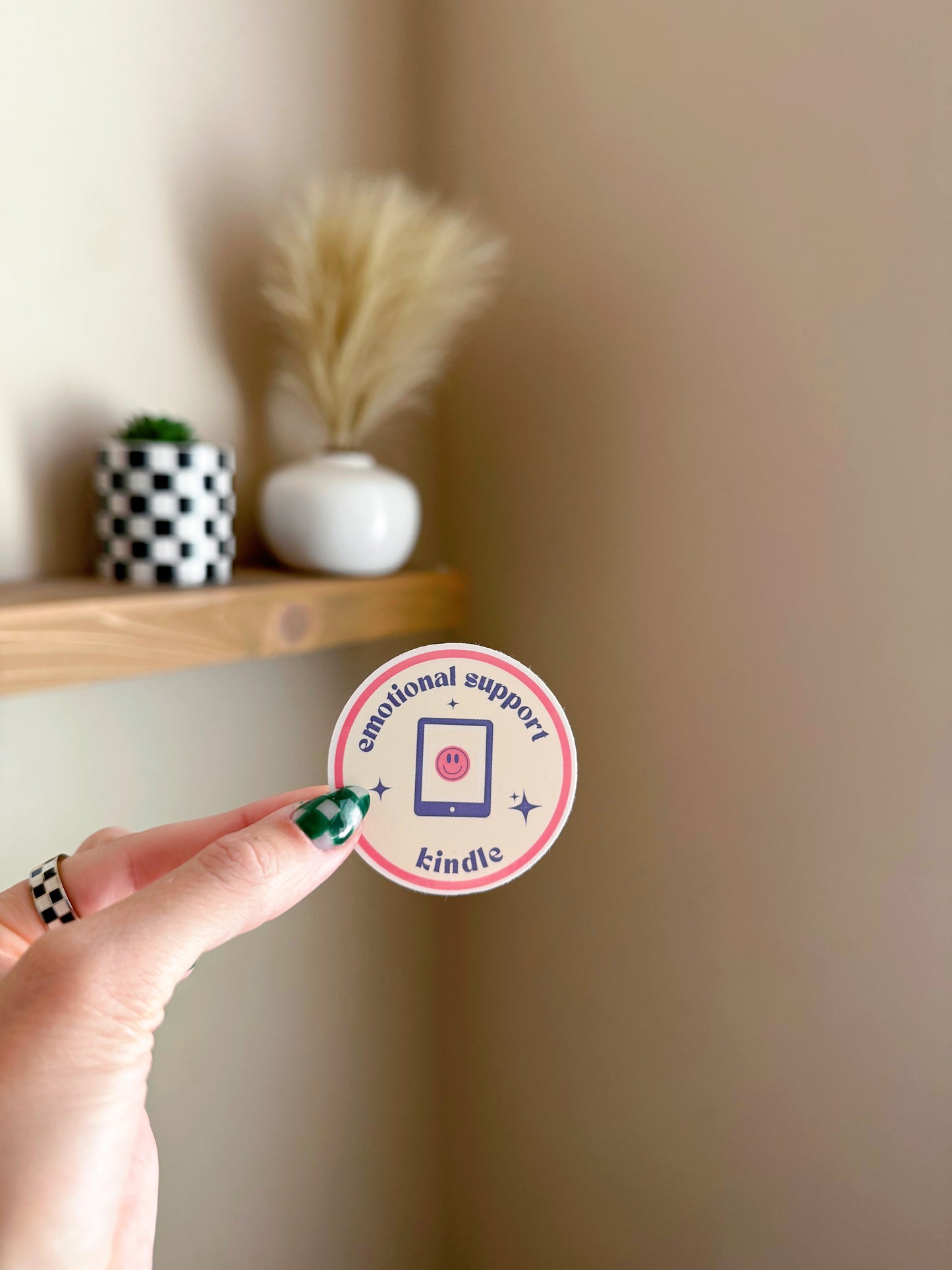 Emotional Support Kindle Sticker