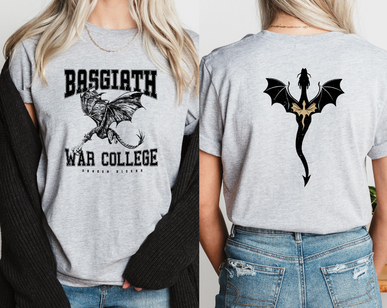 Basgiath War College T-shirt (front and back design)