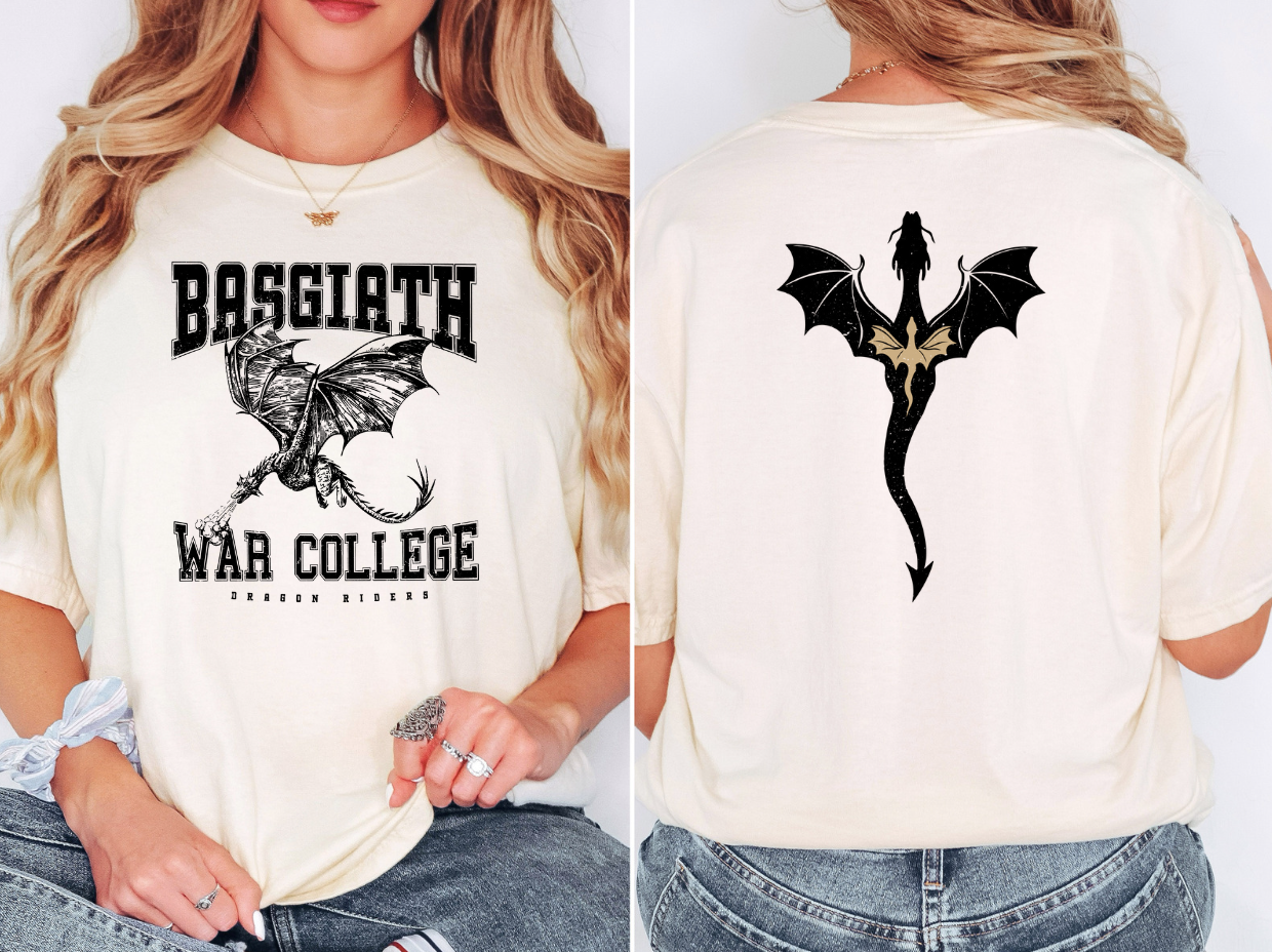 Basgiath War College T-shirt (front and back design)
