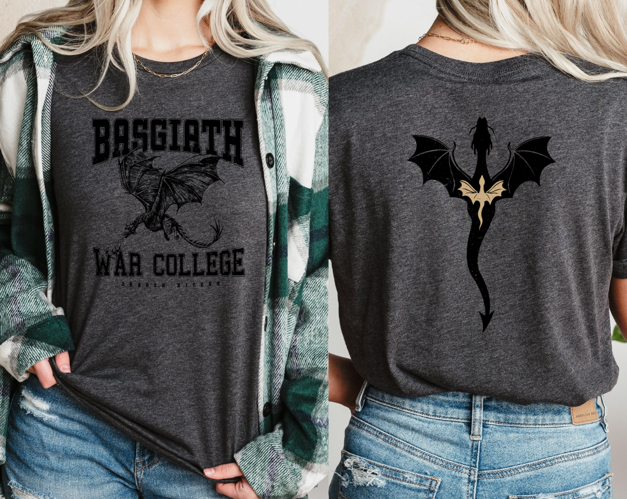 Basgiath War College T-shirt (front and back design)