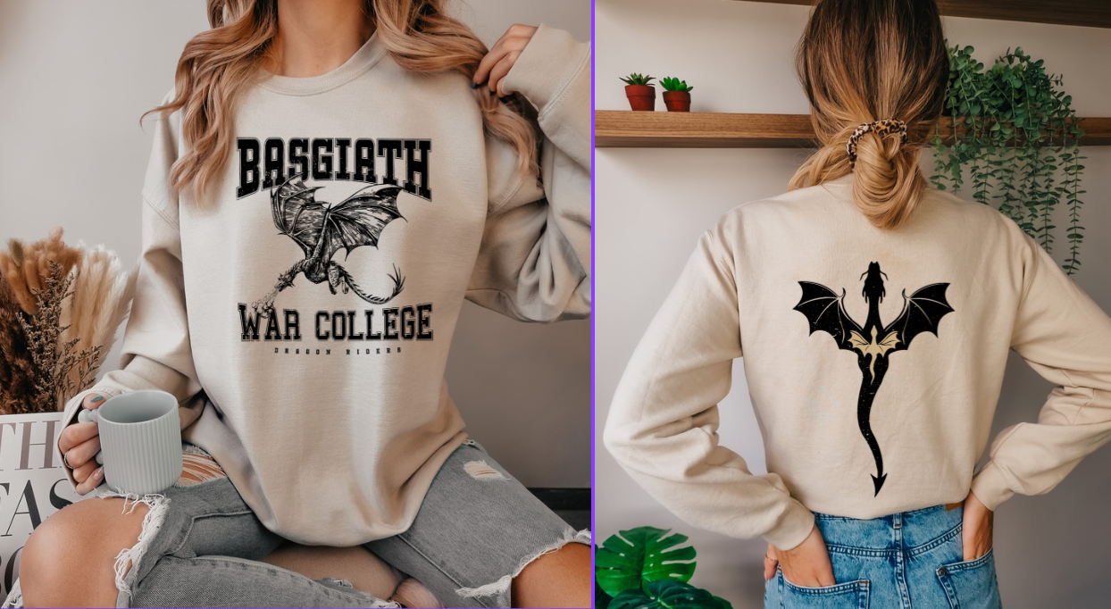 Basgiath War College Crew (front and back design)