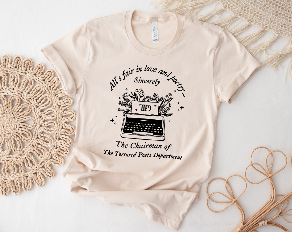 Black TTPD Typewriter Tee