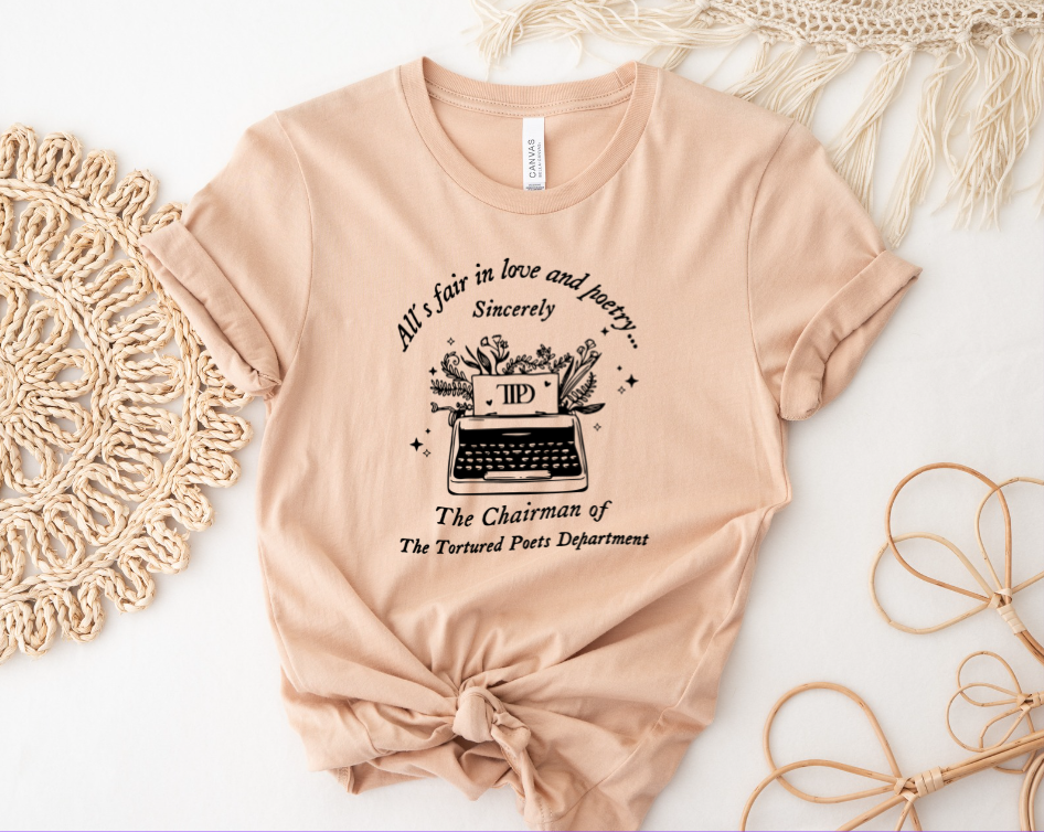 Black TTPD Typewriter Tee