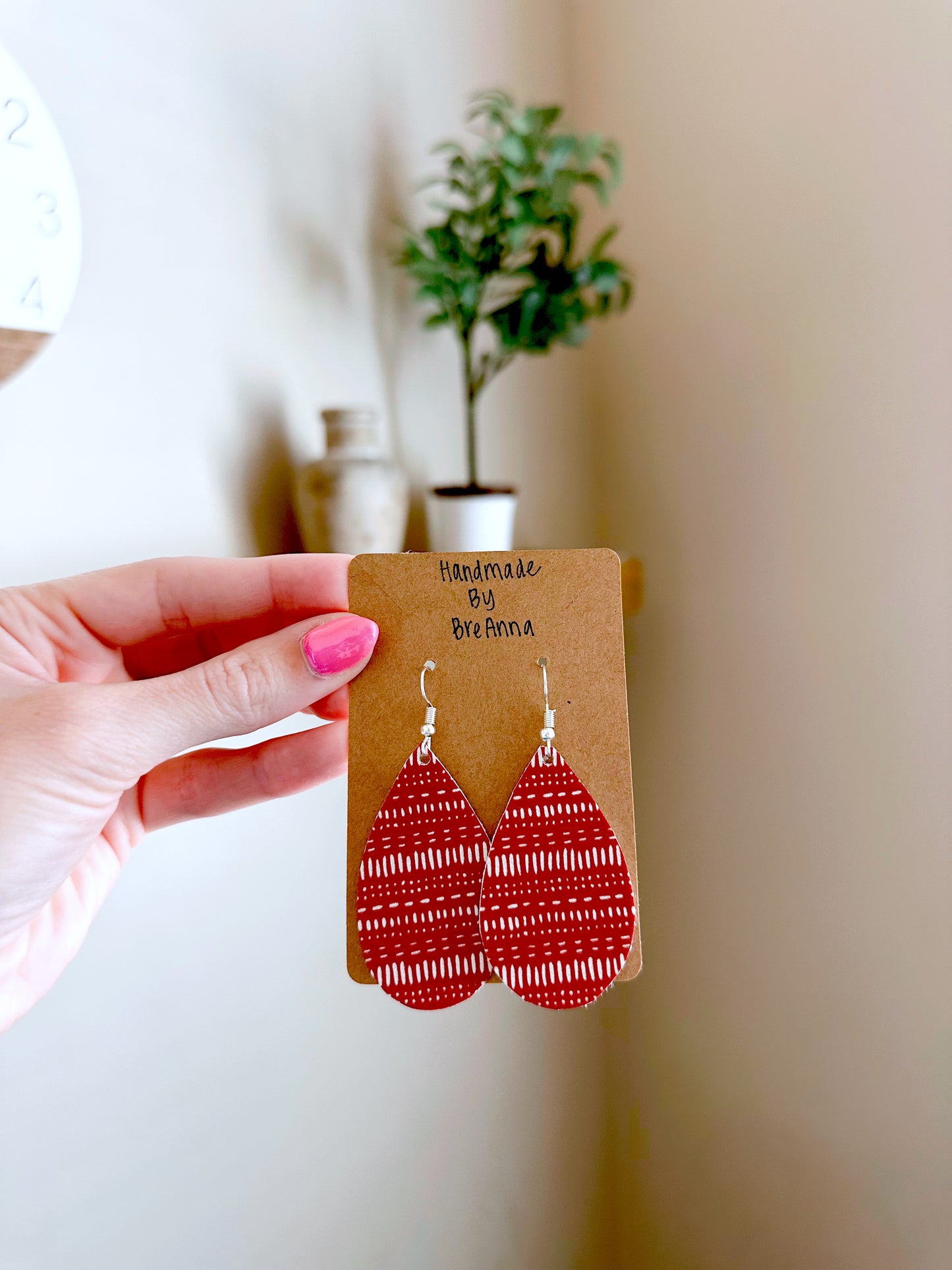 White Line Earrings
