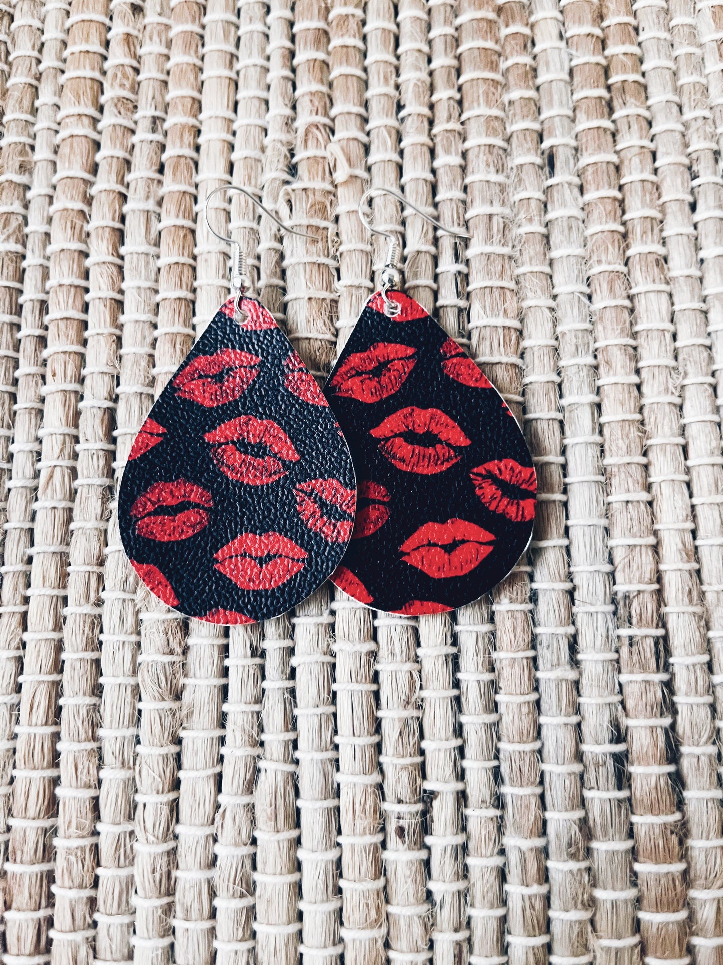 Red Lip Earrings