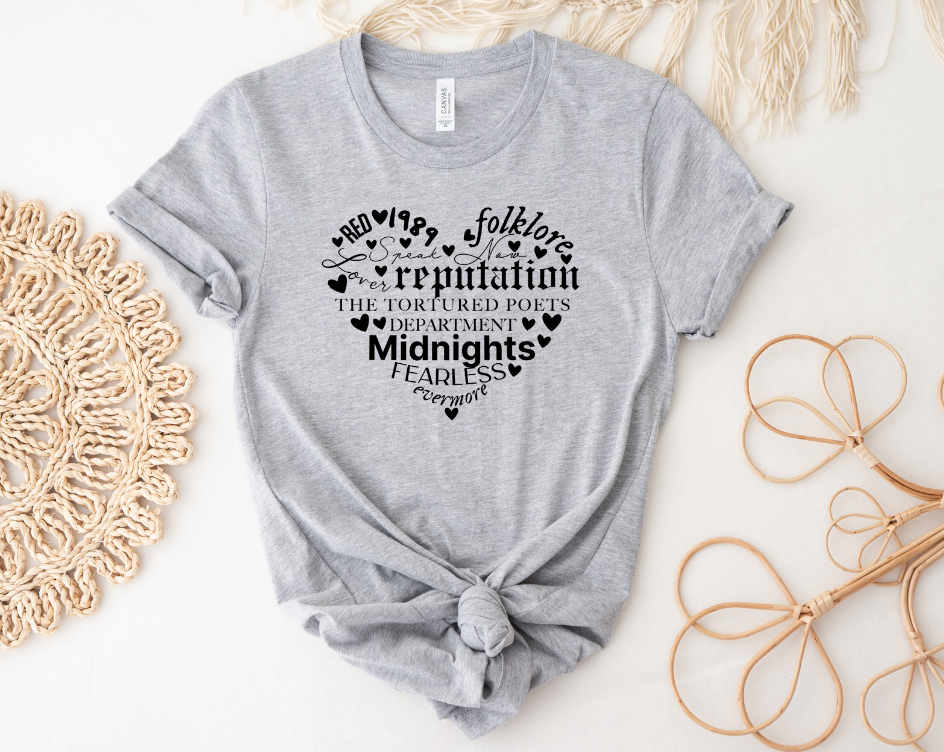 TS Heart Albums Tee