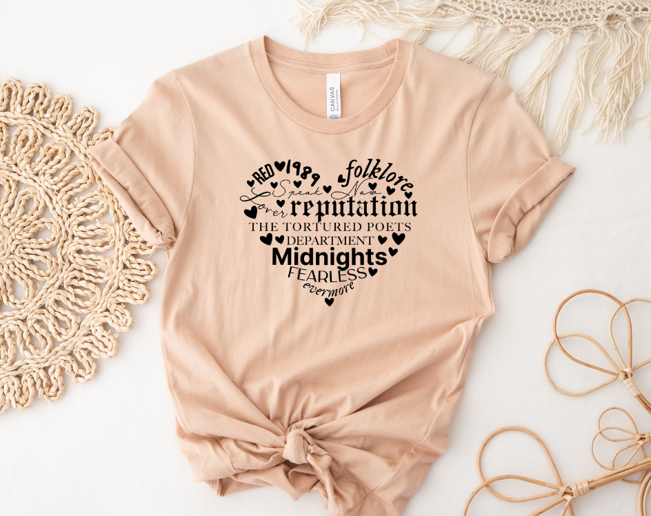 TS Heart Albums Tee