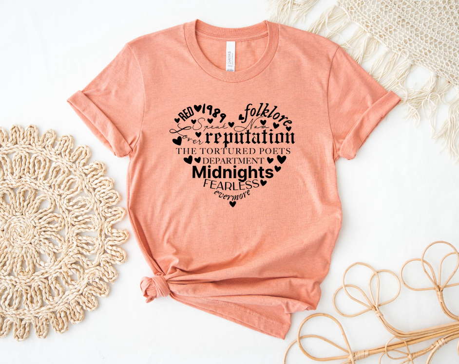 TS Heart Albums Tee