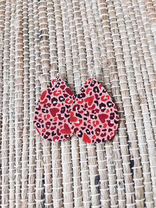 Cheetah Heart Earrings