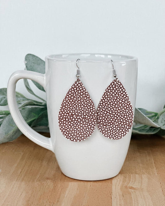 Brown Circle Earrings